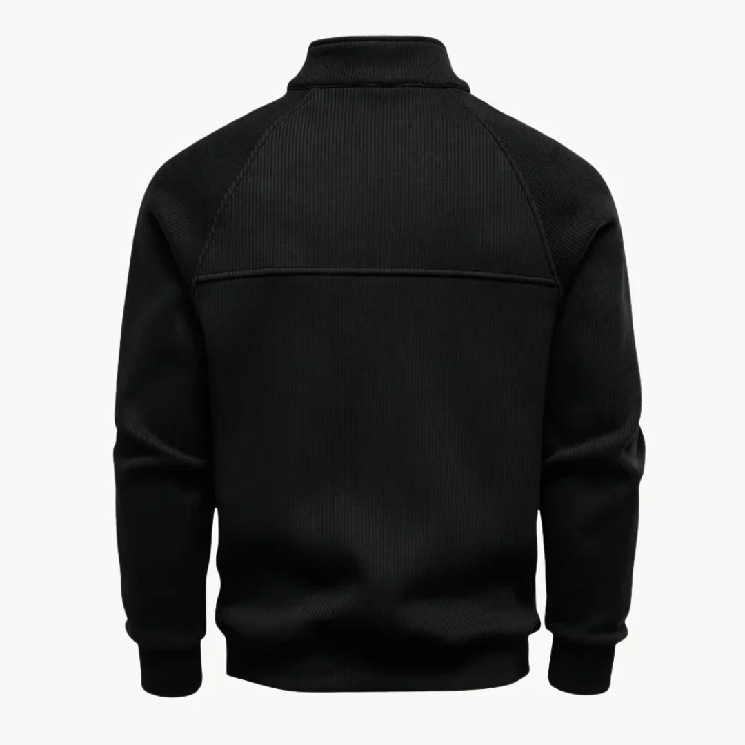 Herren Pullover mit Viertelreißverschluss und Modernem Design