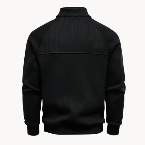 Herren Pullover mit Viertelreißverschluss und Modernem Design