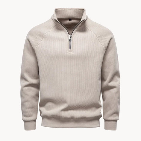 Herren Pullover mit Viertelreißverschluss und Modernem Design