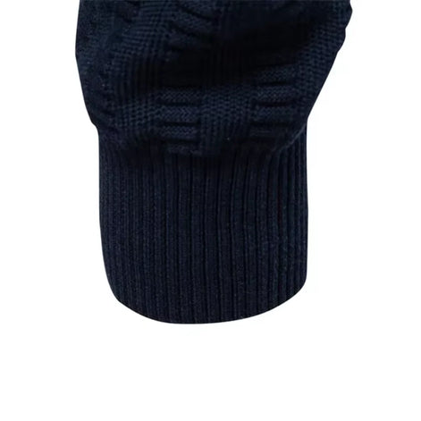 Herren Pullover mit Viertelreißverschluss und Rippstruktur