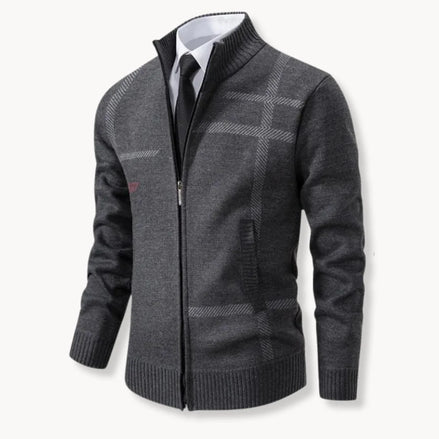 Herren Pullover mit durchgehendem Reißverschluss