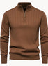 Herren Quarter-Zip Pullover mit Streifenmuster