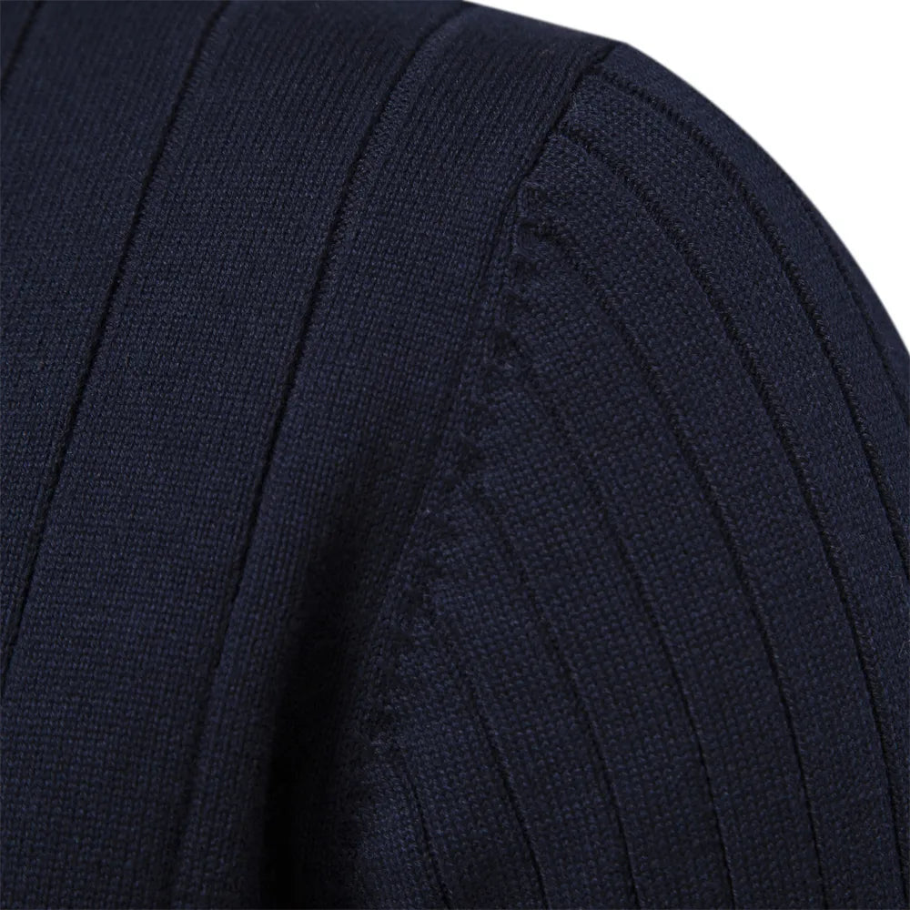 Herren Quarter-Zip Pullover mit Streifenmuster