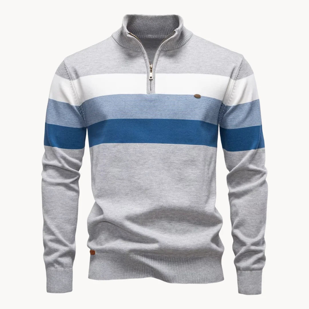 Herren Quarter-Zip Pullover mit schmaler Passform