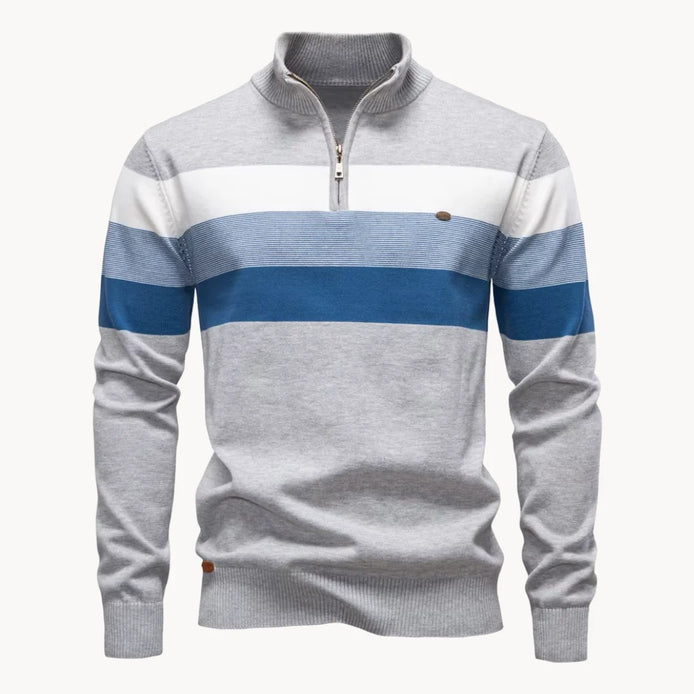 Herren Quarter-Zip Pullover mit schmaler Passform