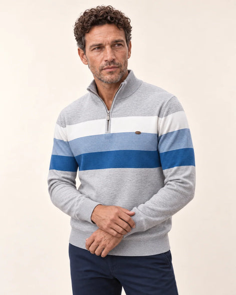 Herren Quarter-Zip Pullover mit schmaler Passform