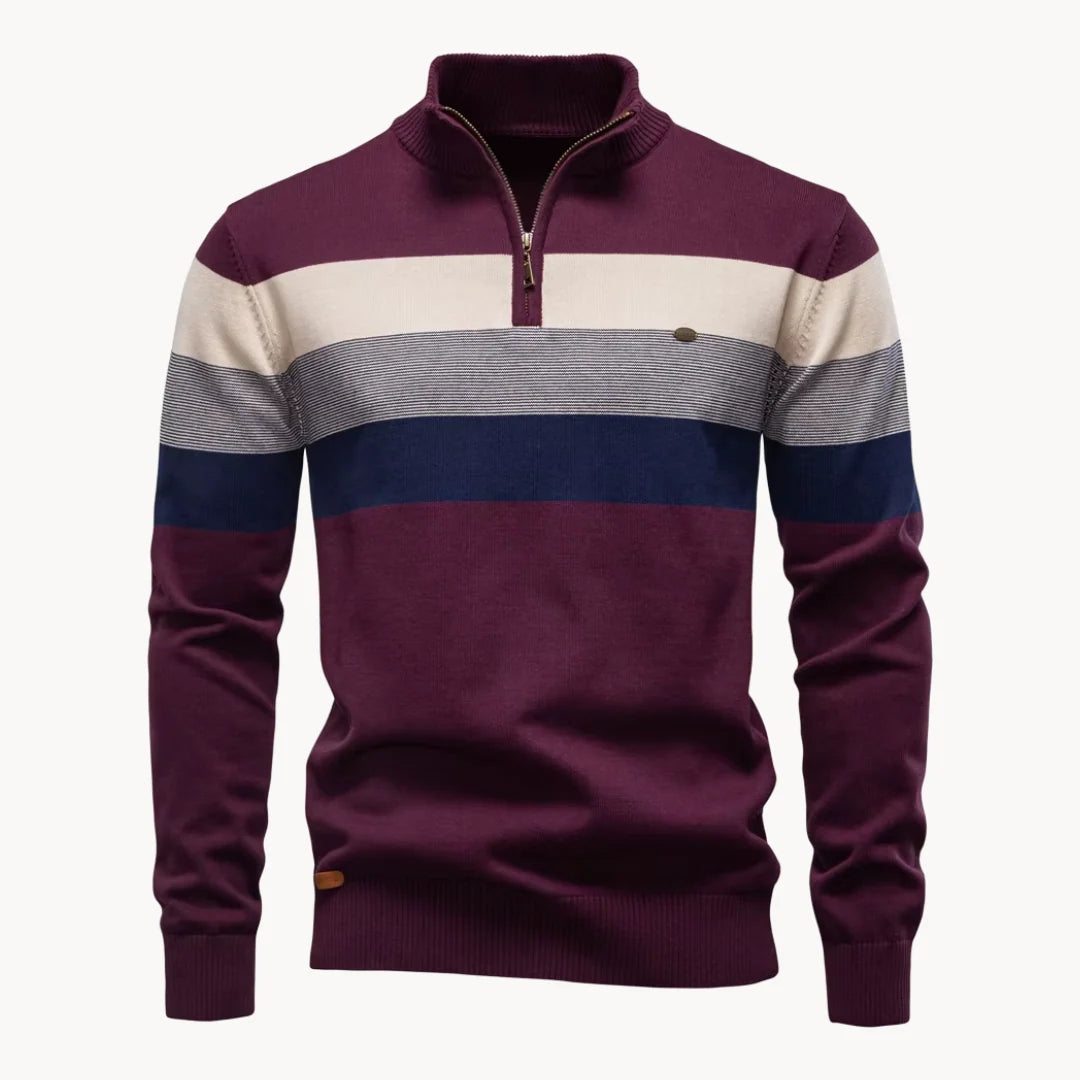 Herren Quarter-Zip Pullover mit schmaler Passform