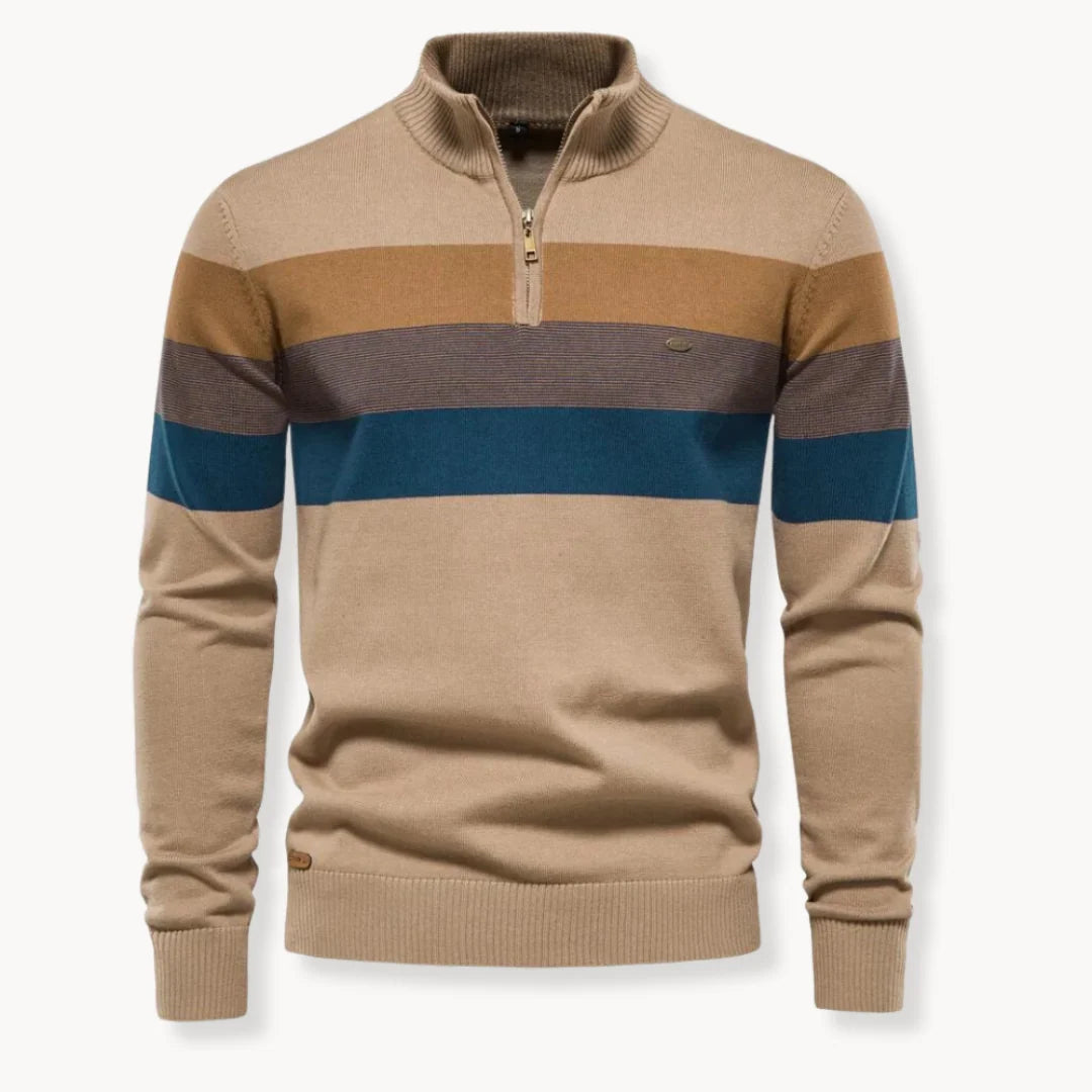 Herren Quarter-Zip Pullover mit schmaler Passform