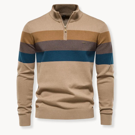 Herren Quarter-Zip Pullover mit schmaler Passform