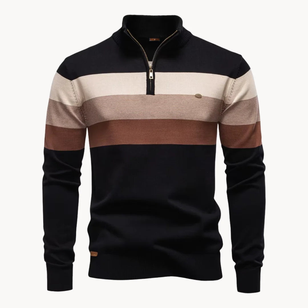Herren Quarter-Zip Pullover mit schmaler Passform