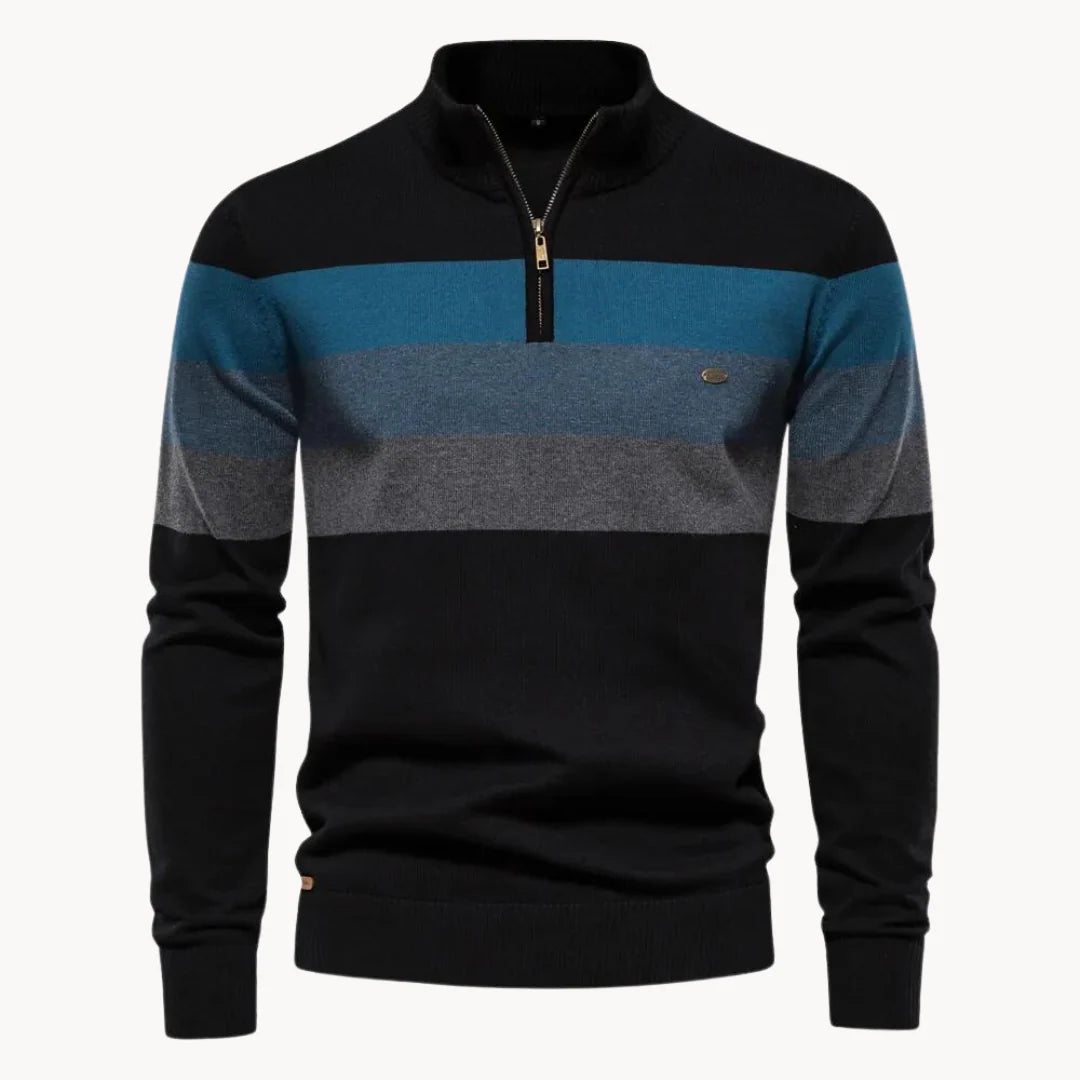 Herren Quarter-Zip Pullover mit schmaler Passform