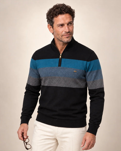 Herren Quarter-Zip Pullover mit schmaler Passform