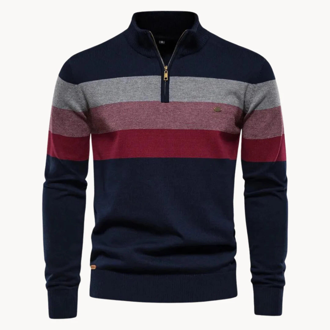 Herren Quarter-Zip Pullover mit schmaler Passform