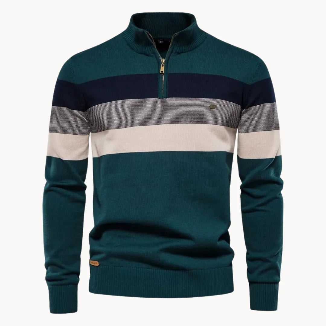 Herren Quarter-Zip Pullover mit schmaler Passform