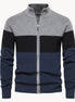 Herren Strickjacke mit Reißverschluss und Stehkragen