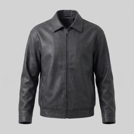 Herrenjacke mit lockerer Passform und Kragen
