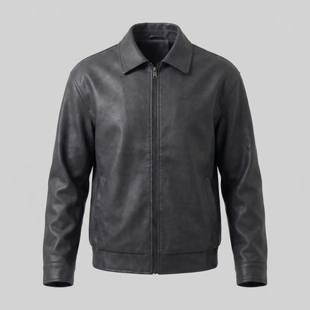 Herrenjacke mit lockerer Passform und Kragen
