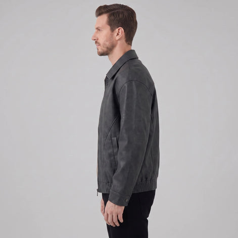Herrenjacke mit lockerer Passform und Kragen