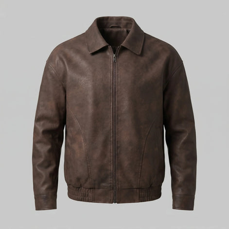 Herrenjacke mit lockerer Passform und Kragen
