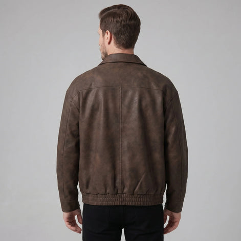 Herrenjacke mit lockerer Passform und Kragen