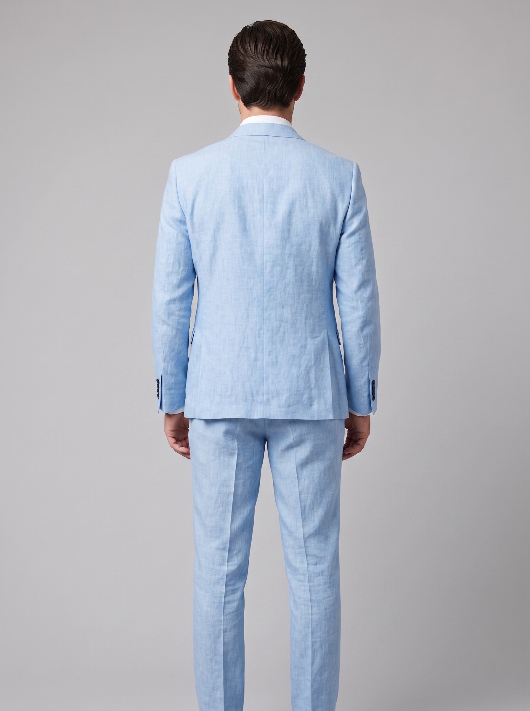 Herren Lässiger Leinen Dreiteiliger Sommeranzug