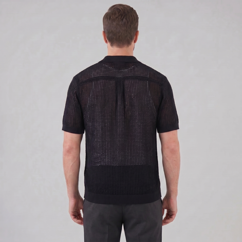 Herren Luftiges Strickshirt Lässiges Sommershirt