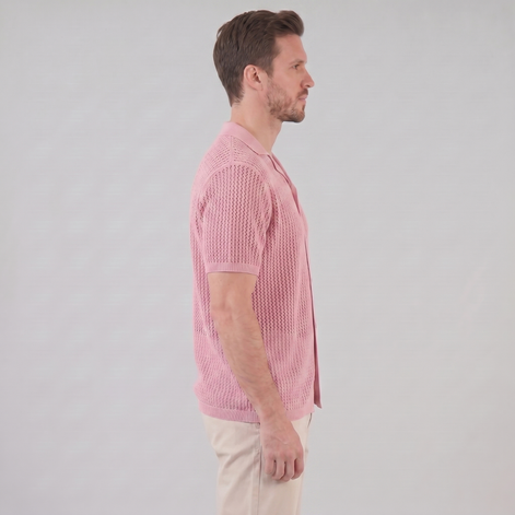 Herren Luftiges Strickshirt Lässiges Sommershirt