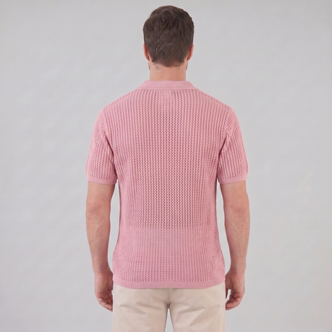 Herren Luftiges Strickshirt Lässiges Sommershirt