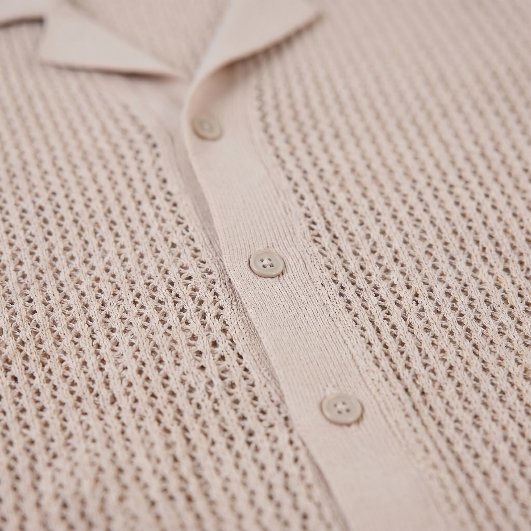 Herren Luftiges Strickshirt Lässiges Sommershirt