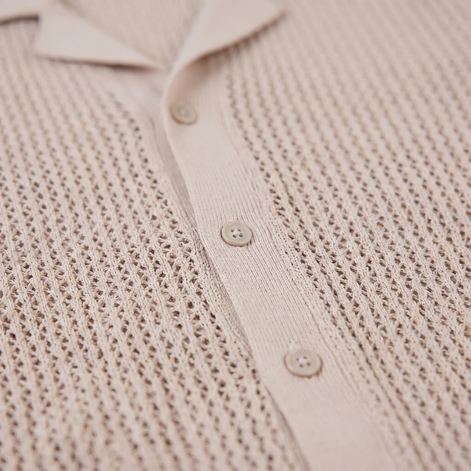 Herren Luftiges Strickshirt Lässiges Sommershirt