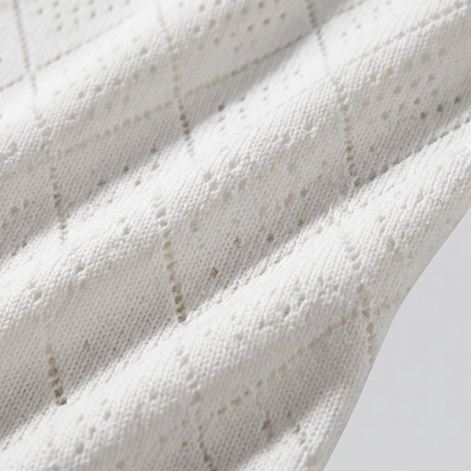 Herren Argyle Pointelle Sommer Reißverschluss Polo