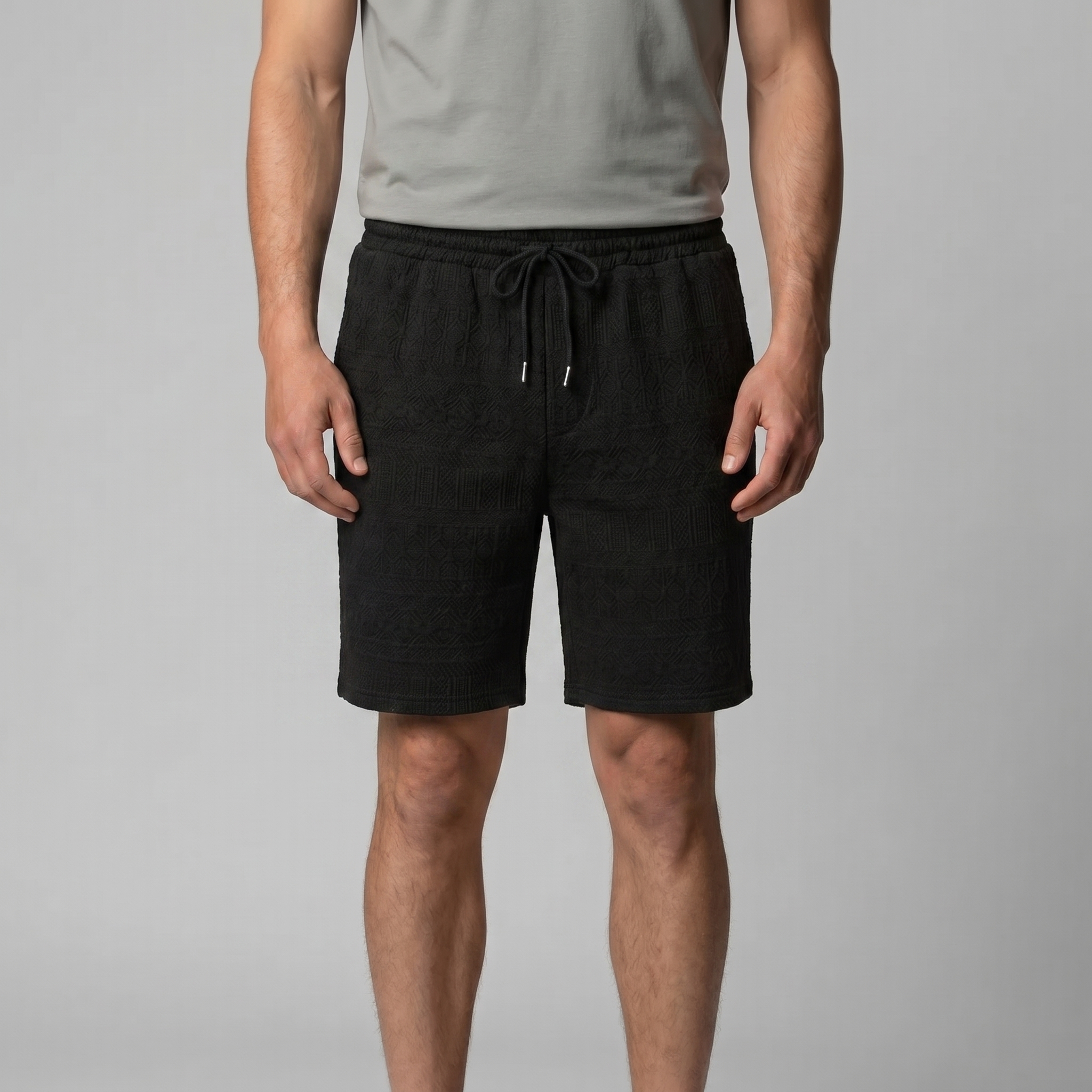 Herren Basic Shorts Mit Kordelzug Und Taschen