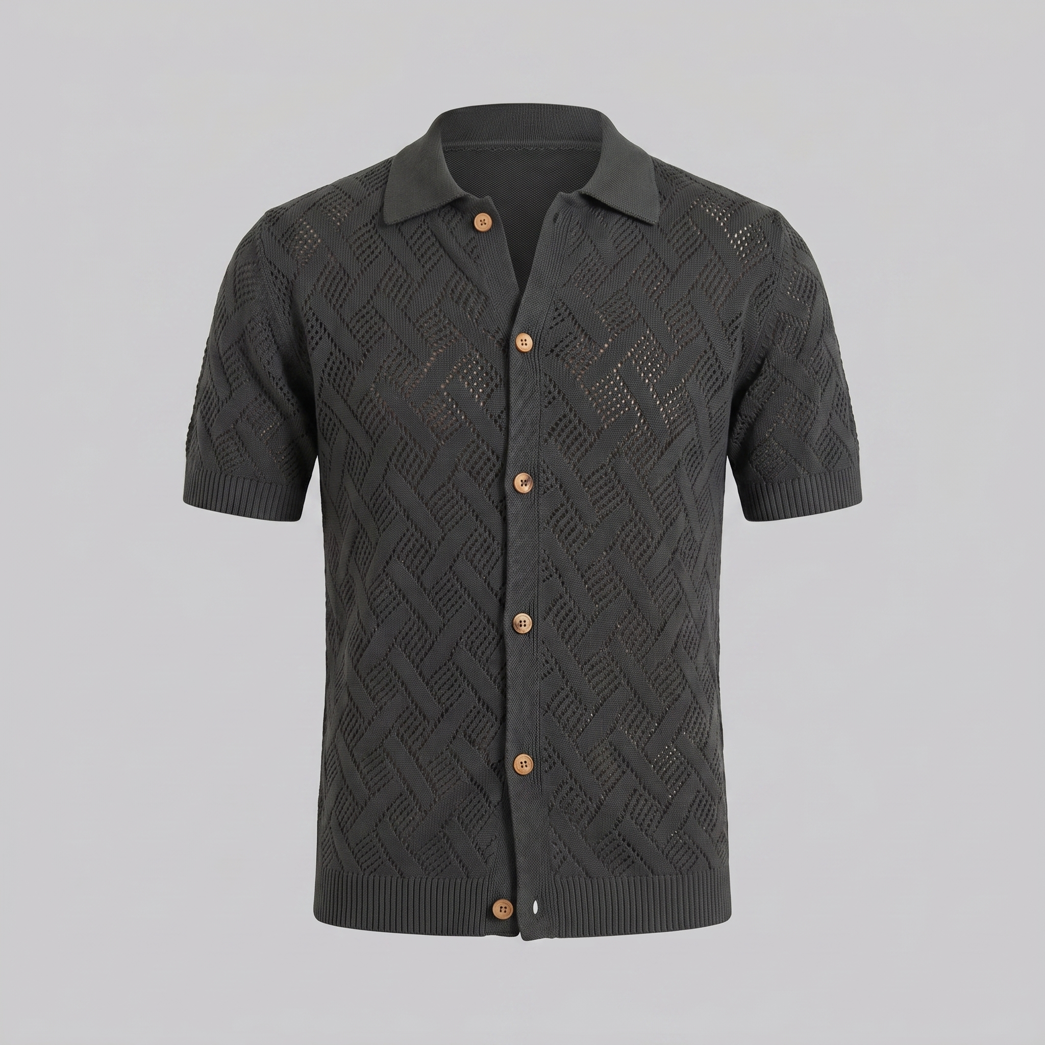 Herren Strand Strickpolohemd Für Den Sommer
