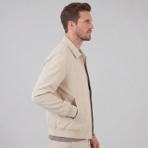 Herren Beige Bomberjacke