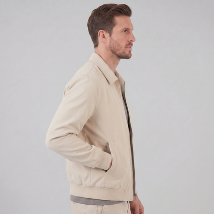 Herren Beige Bomberjacke