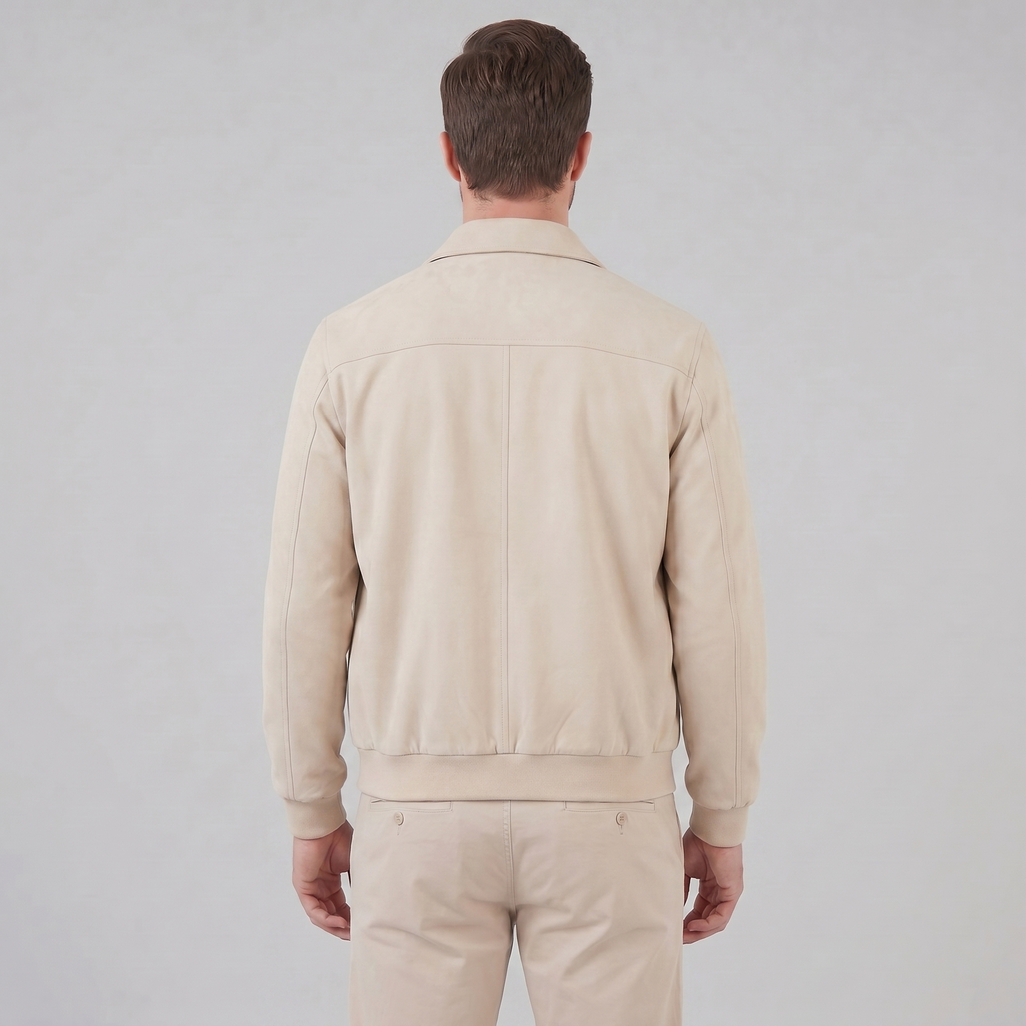 Herren Beige Bomberjacke