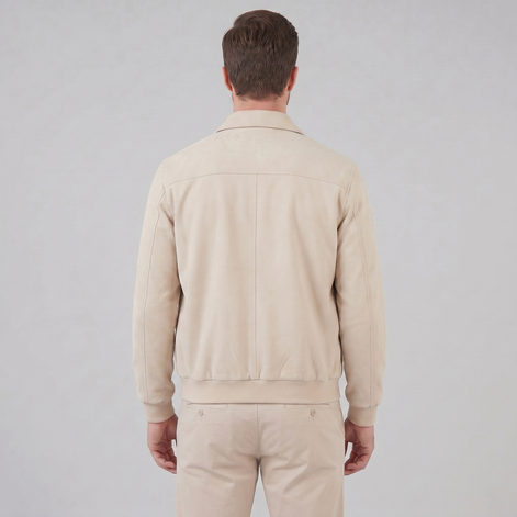 Herren Beige Bomberjacke
