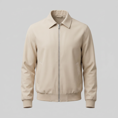 Herren Beige Bomberjacke