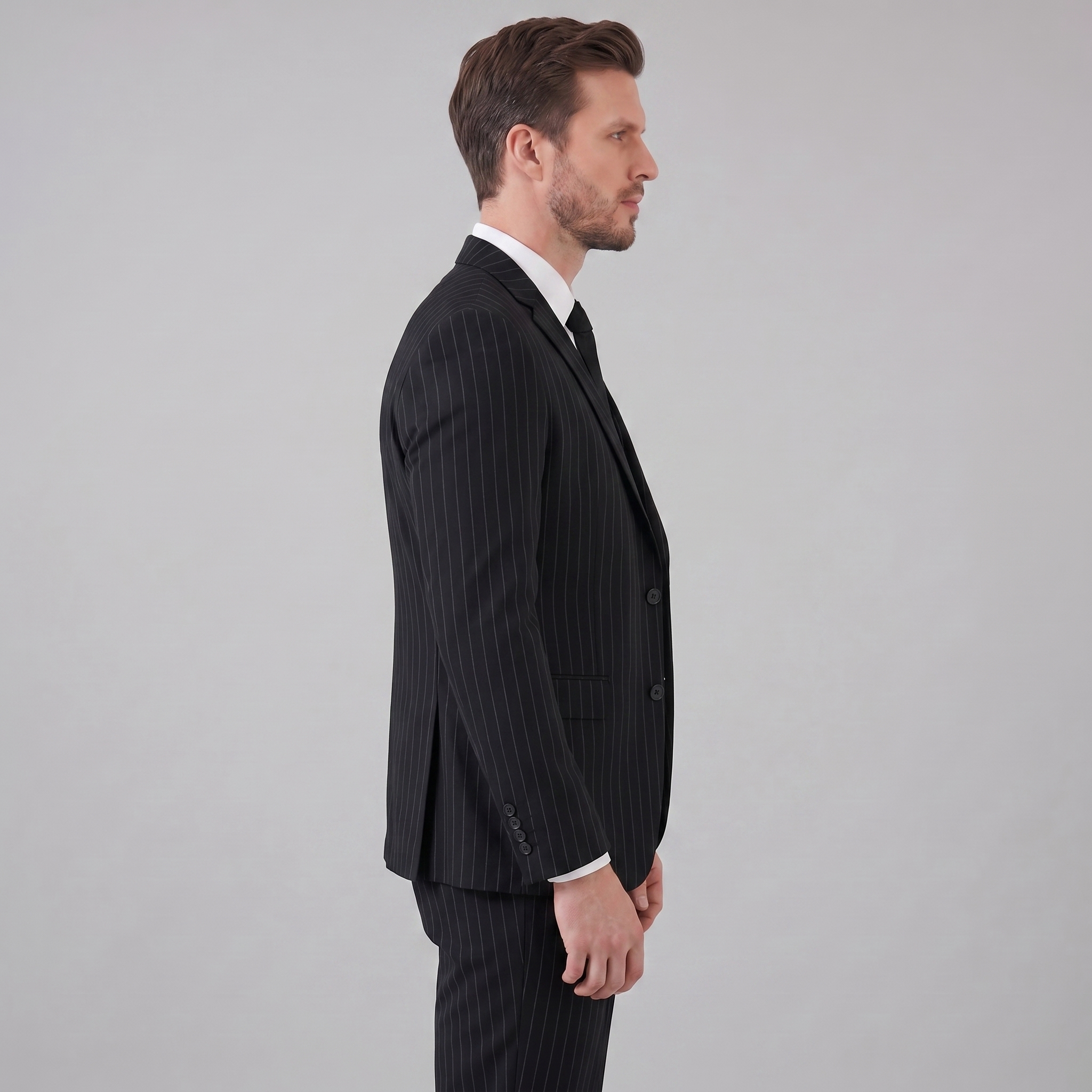 Herren-Business-Anzugset mit Streifenblazer