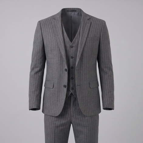 Herren-Business-Anzugset mit Streifenblazer