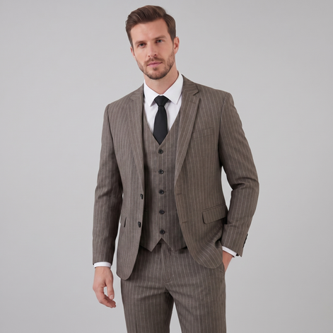 Herren-Business-Anzugset mit Streifenblazer