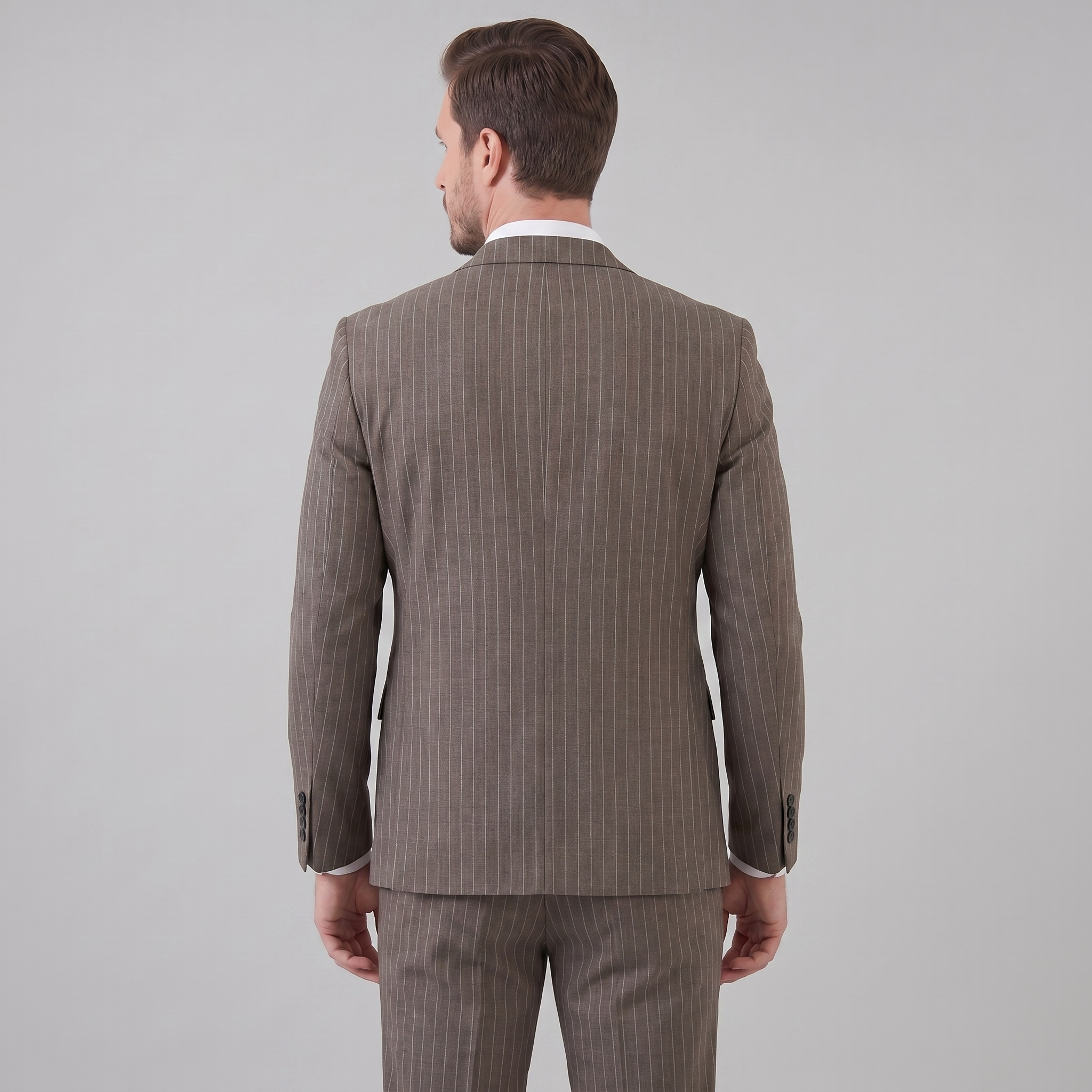 Herren-Business-Anzugset mit Streifenblazer