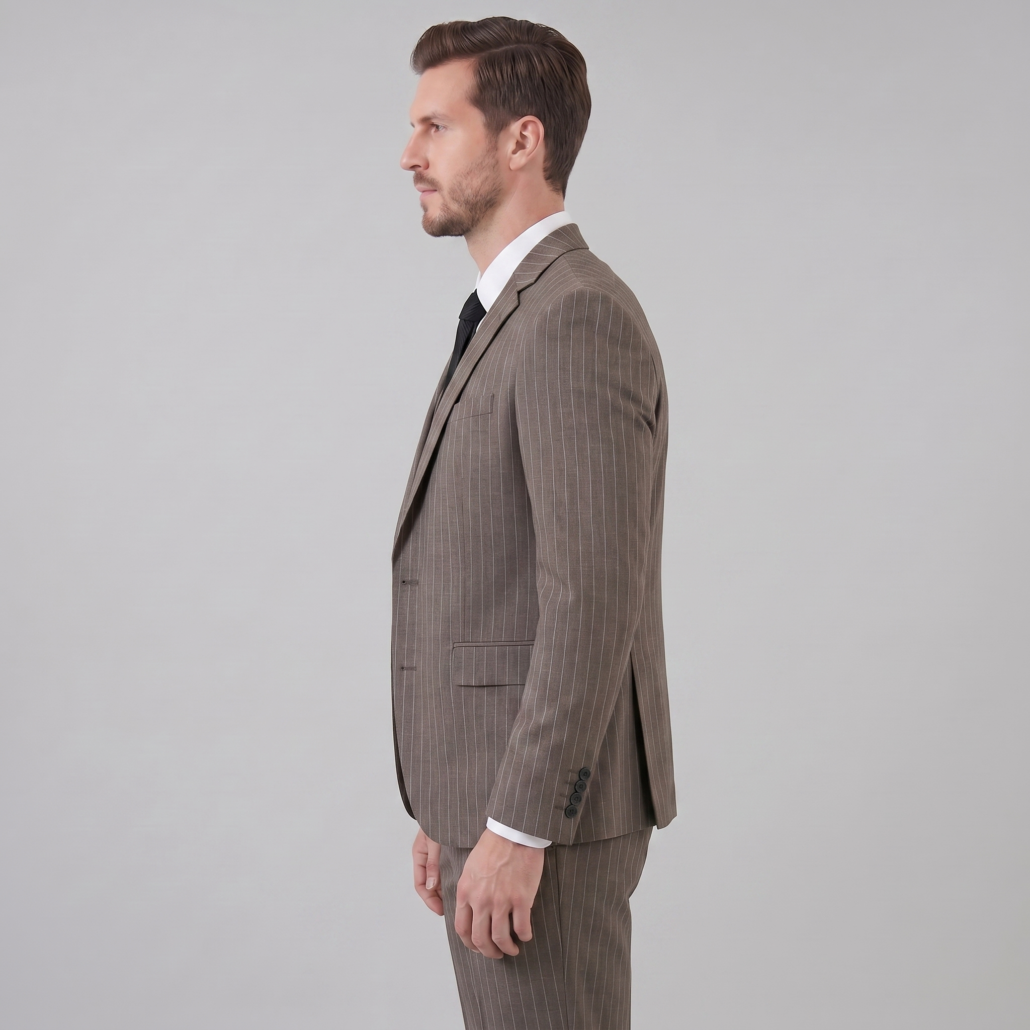 Herren-Business-Anzugset mit Streifenblazer