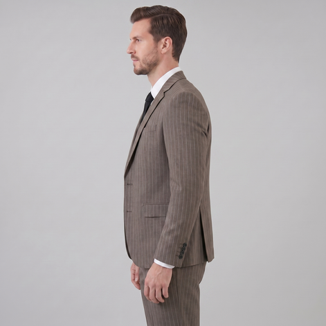 Herren-Business-Anzugset mit Streifenblazer