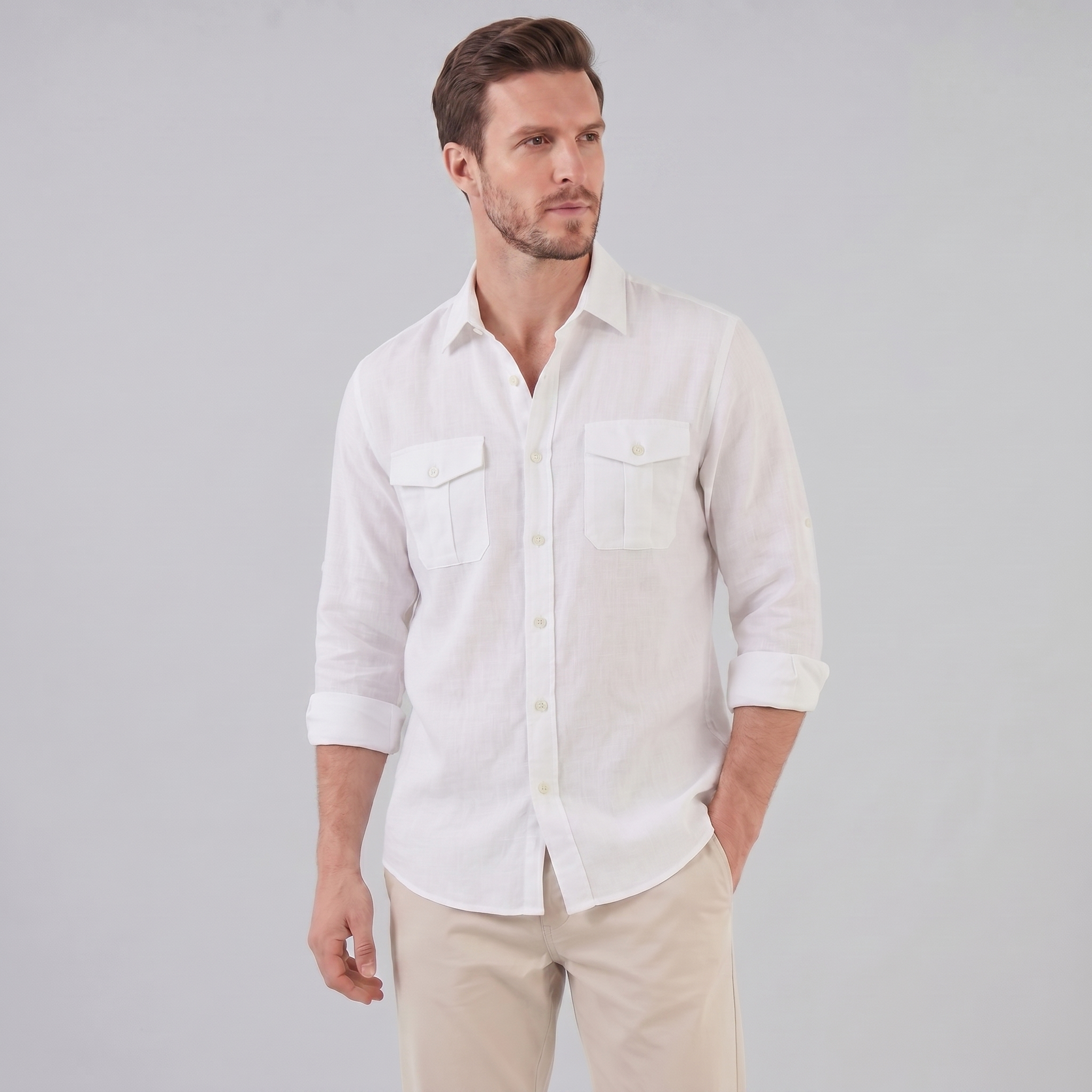Herren Sommerhemd mit Knöpfen