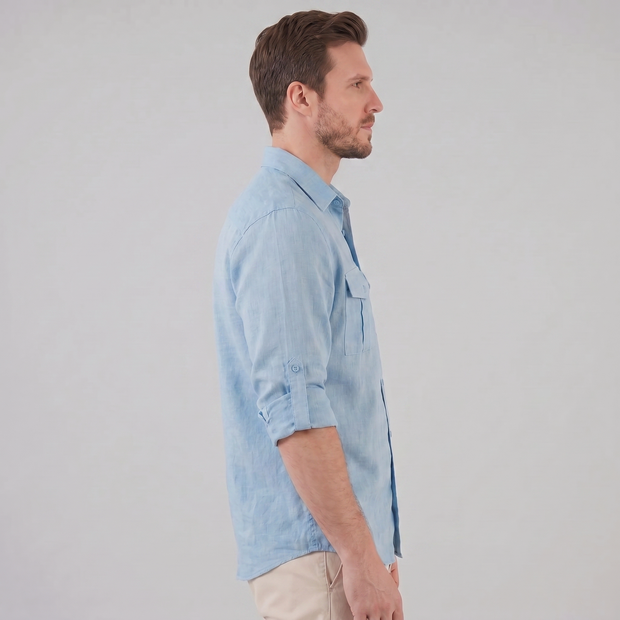 Herren Sommerhemd mit Knöpfen