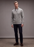 Herren Kabelstrickpullover Mit Viertel Reißverschluss