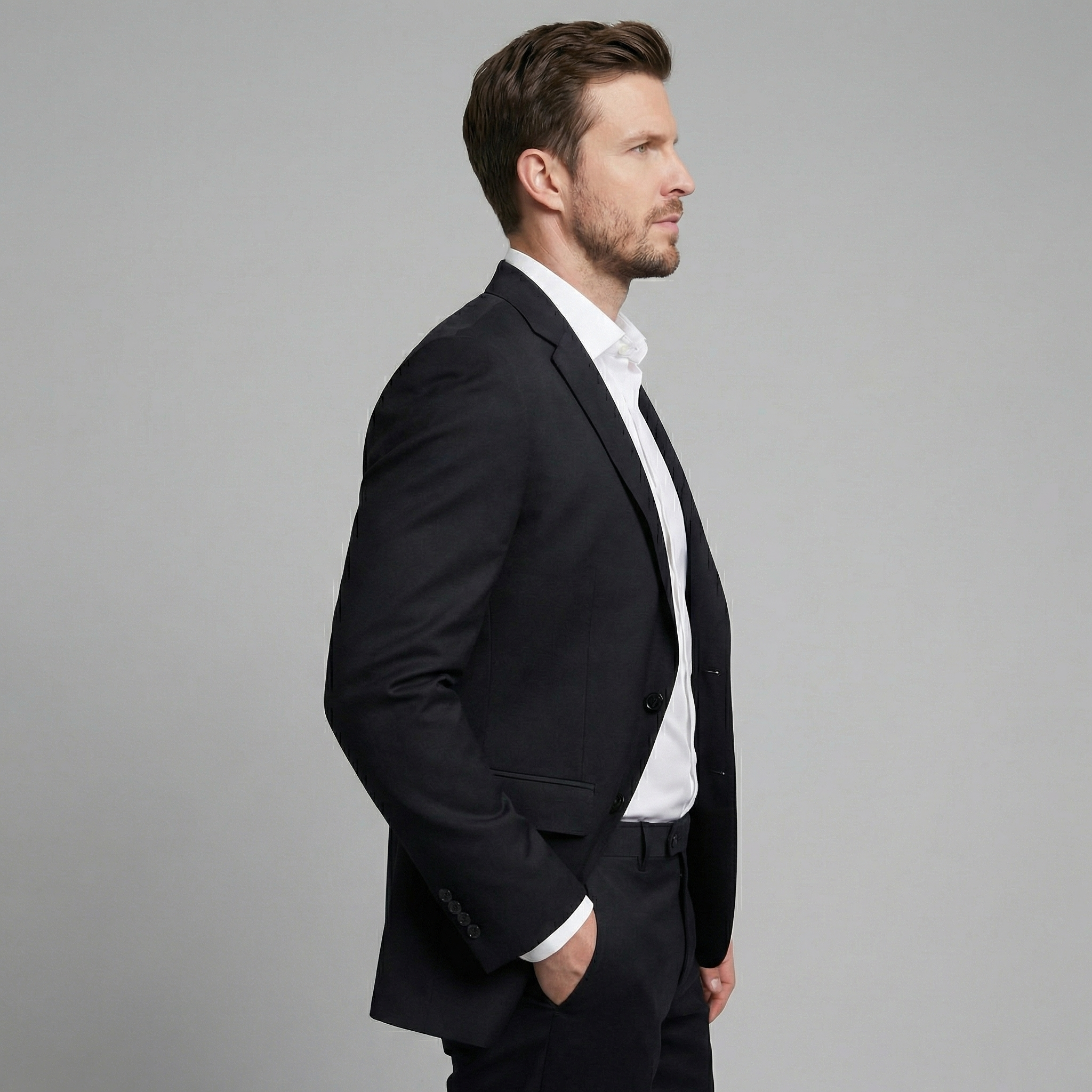 Herren Lässiger Leinen Blazer Jacke