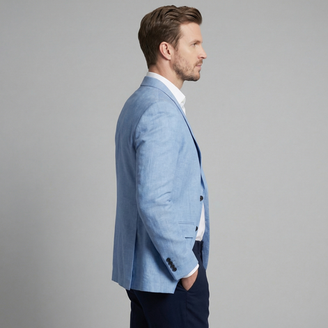 Herren Lässiger Leinen Blazer Jacke