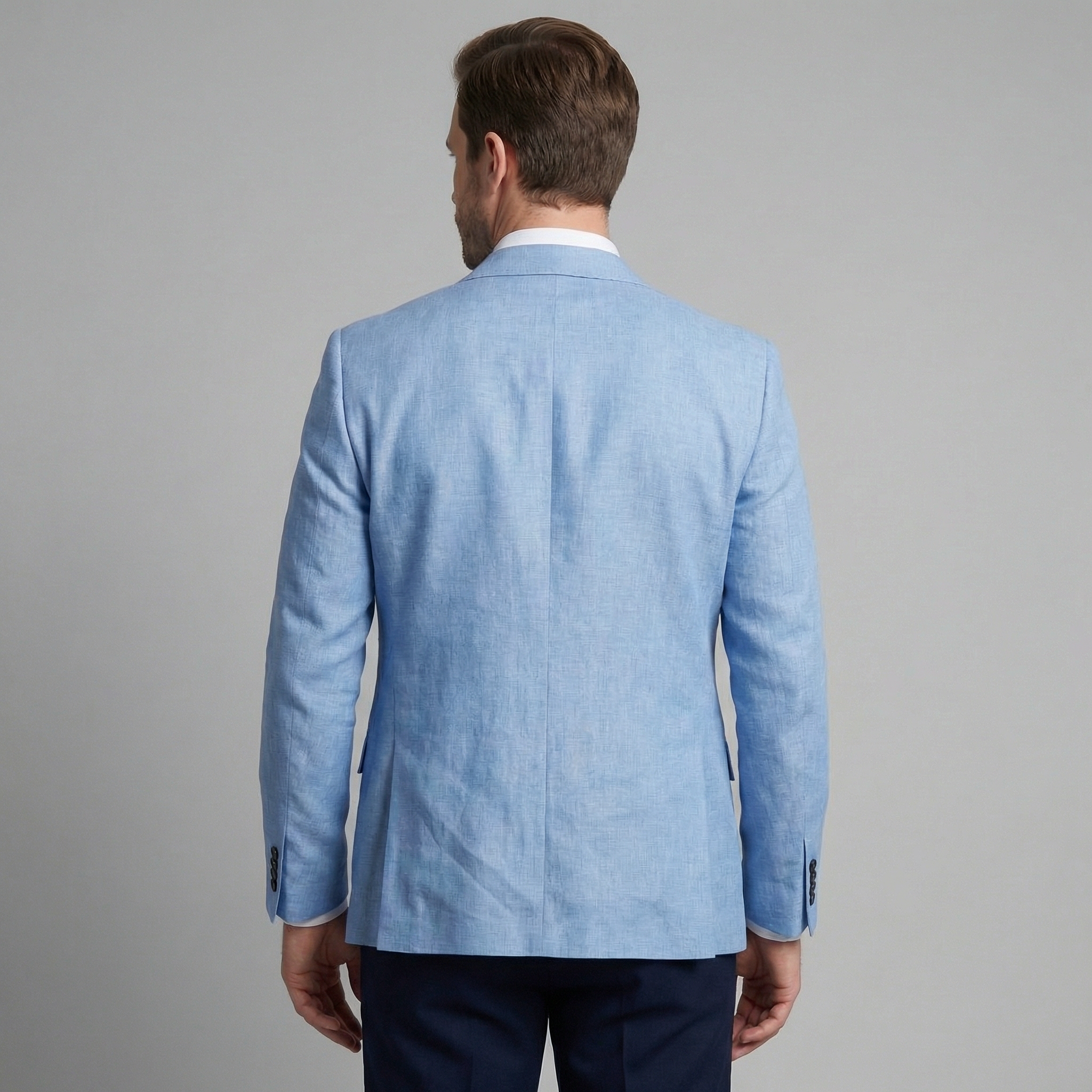 Herren Lässiger Leinen Blazer Jacke